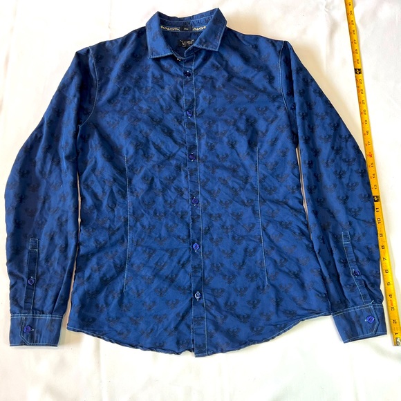 Armani Jeans Dark Blue Dress-Shirt - Picture 1 of 3